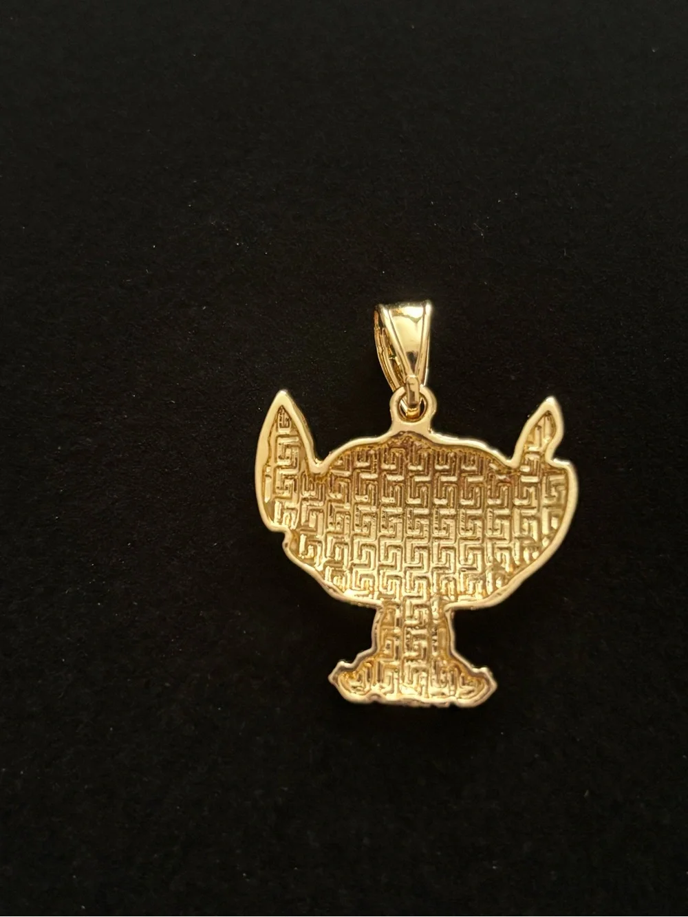 Gold Plated Stitch Enamel Pendant